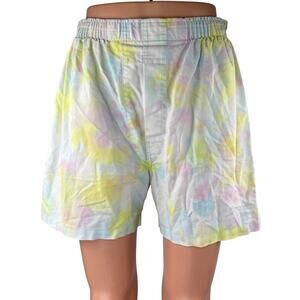 Brooks Brothers Multicolor Tie Dye High Rise Elastic Waist Mini Shorts Size 32